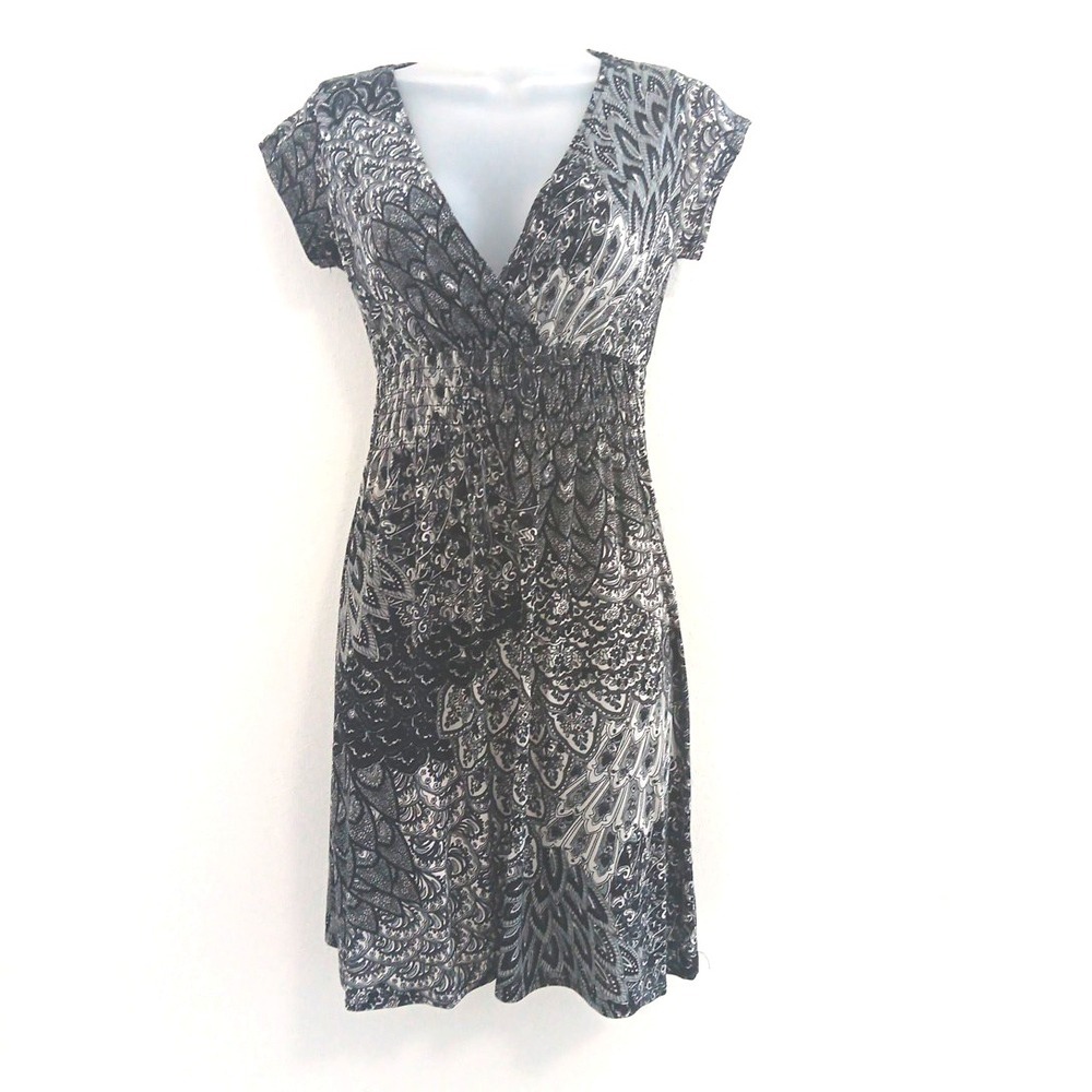 Y2K Style Dress Womens Small Babydoll Whimsigoth Fitted Black Office Siren Beach - Picture 2 of 9